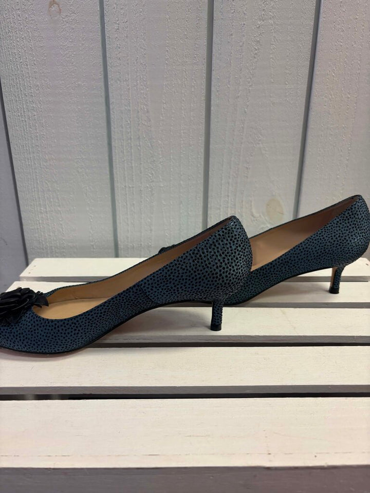 L. K. Bennett Kitten Heels In Blue - Size 38
