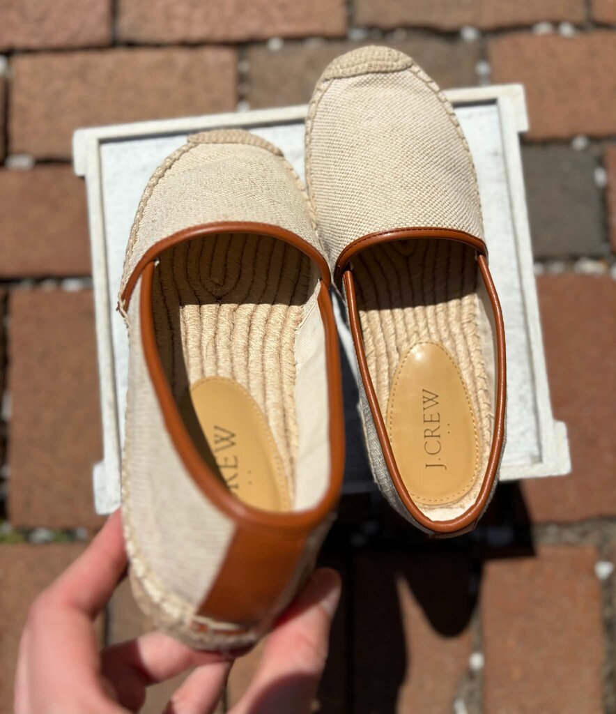 J Crew Canvas Espadrille Slip-On Loafers - Size 7