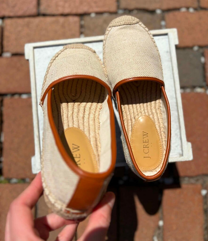 J Crew Canvas Espadrille Slip-On Loafers - Size 7