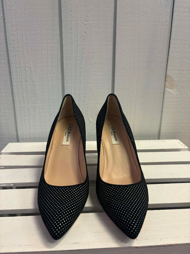 L. K. Bennett Polka Dot Suede Pumps - Size 37.5