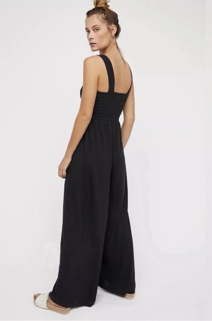 Free People Homecoming Jumpsuit In Black - Size Large