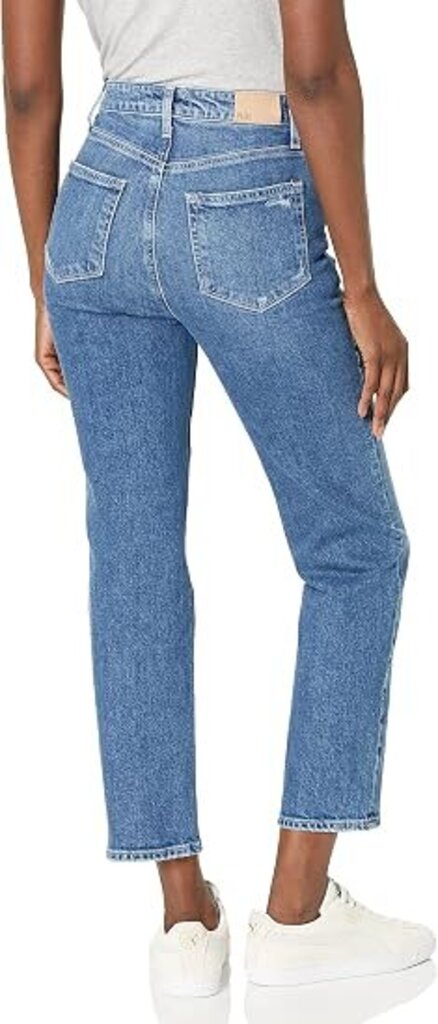 Paige Sarah Straight Ankle High Rise Jeans in Canyon Moon Distressed - Size 30