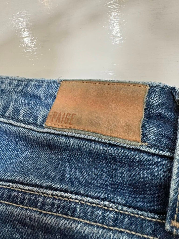 Paige Sarah Straight Ankle High Rise Jeans in Canyon Moon Distressed - Size 30