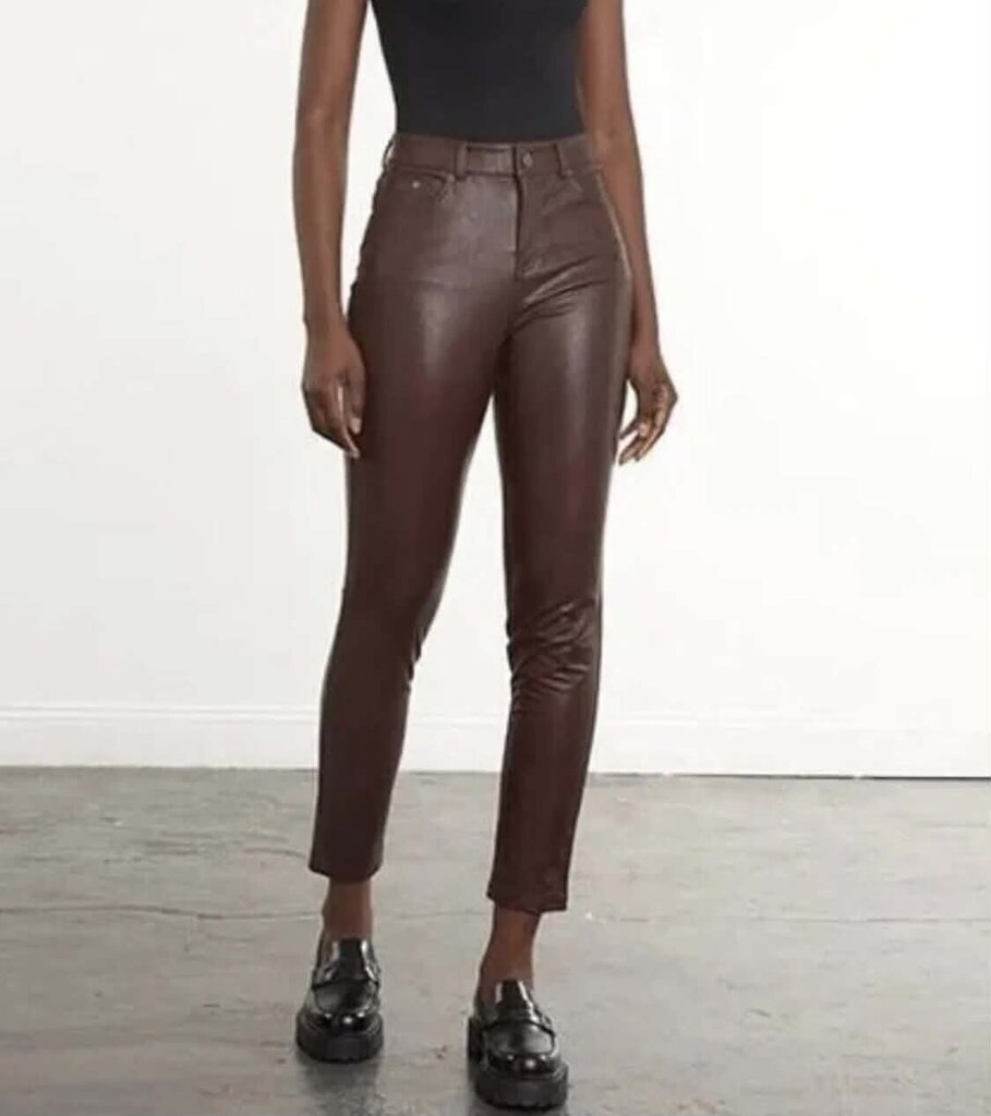 Commando Faux Leather Pants In Brown - Size XS