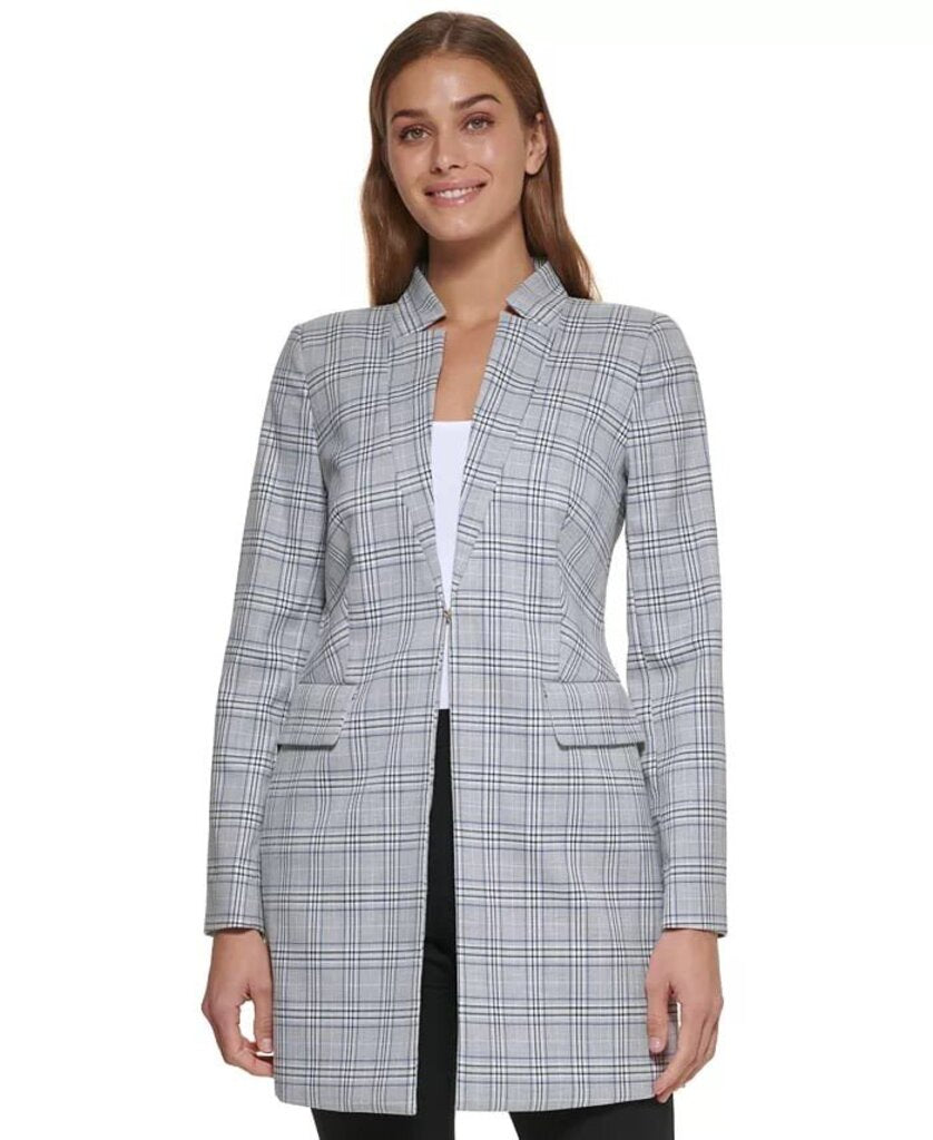 DKNY NWT Plaid Topper Jacket - Size 14