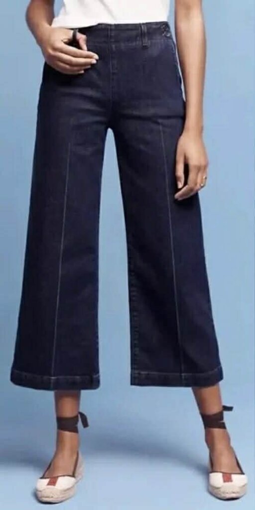 Adriano Goldschmied Wide Leg Crop Juliette Trouser- Size 29