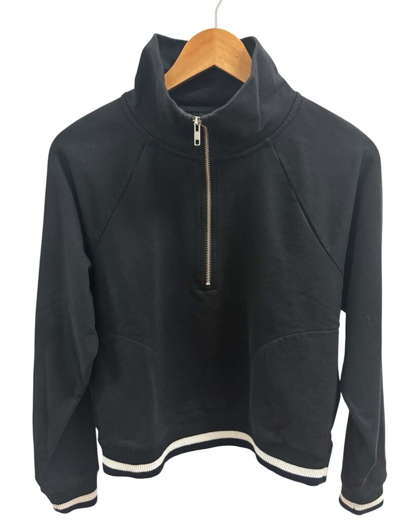 J.Crew Cropped Sweatshirt Half Zip Sweater - Size Medium