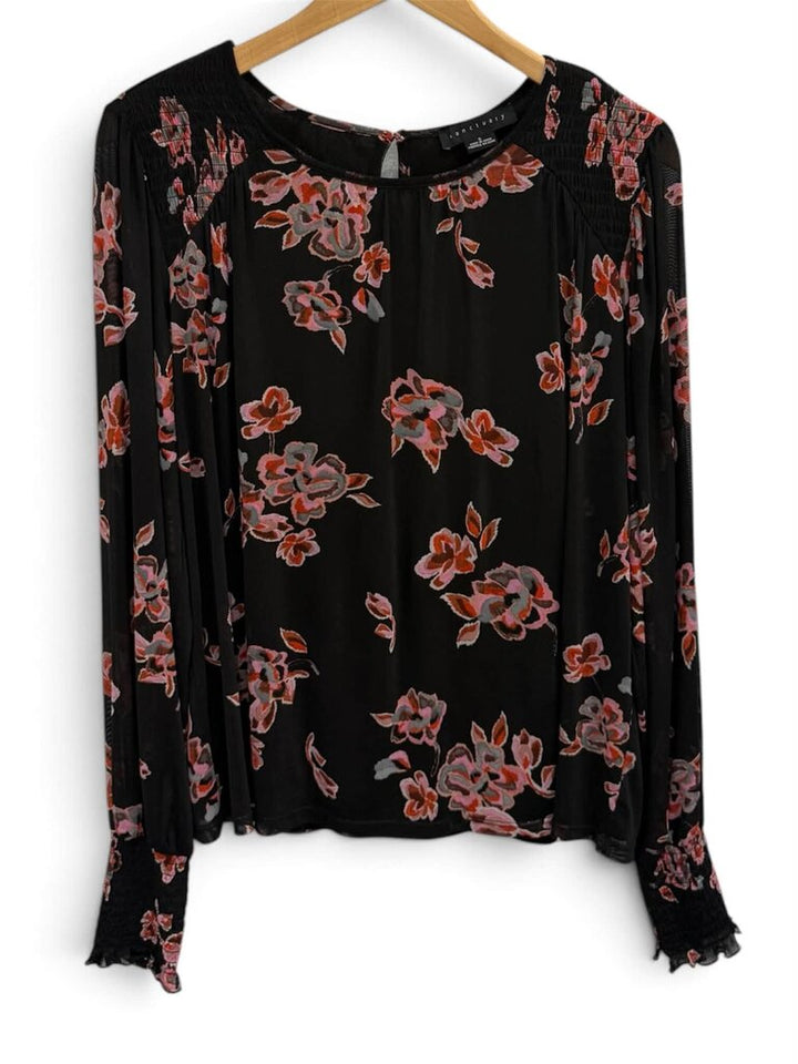 Sanctuary Floral Mesh Top - Size Small