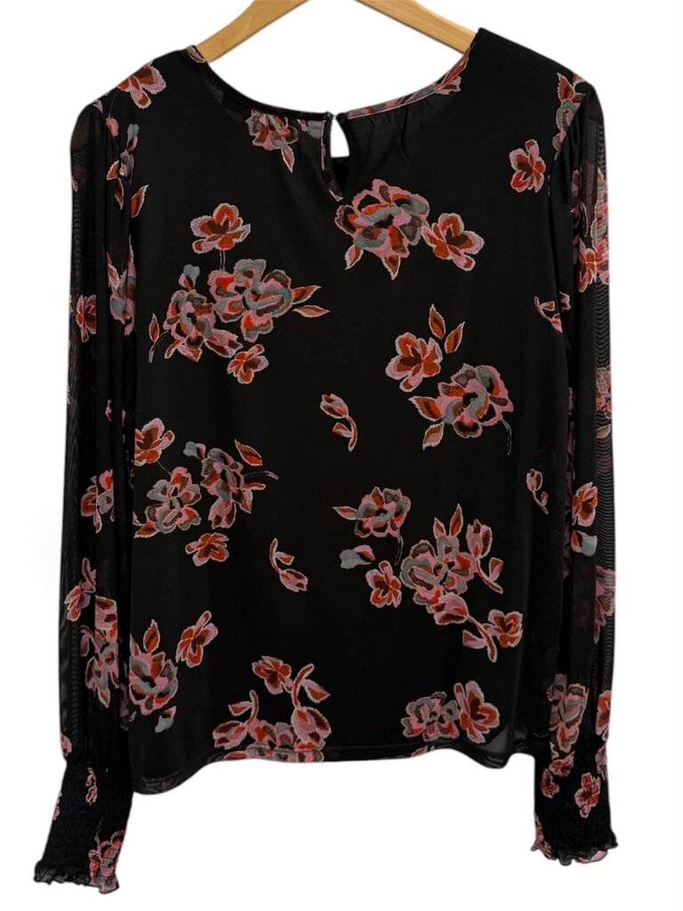Sanctuary Floral Mesh Top - Size Small