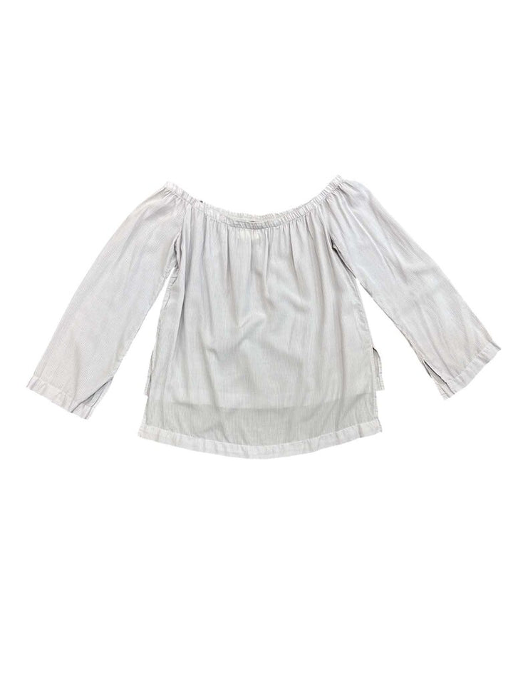 Bella Dahl Off-The-Shoulder Smocked Peasant Blouse Top- Size Small