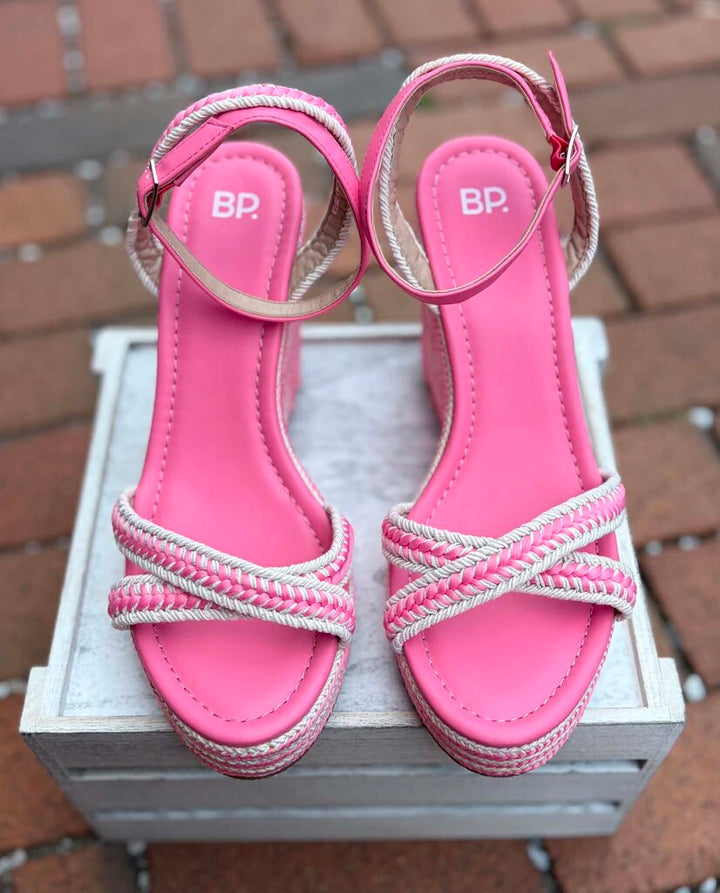 BP Gabby Woven Wedge Sandals - Size 10