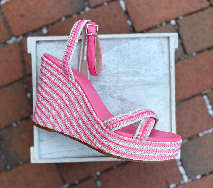 BP Gabby Woven Wedge Sandals - Size 10