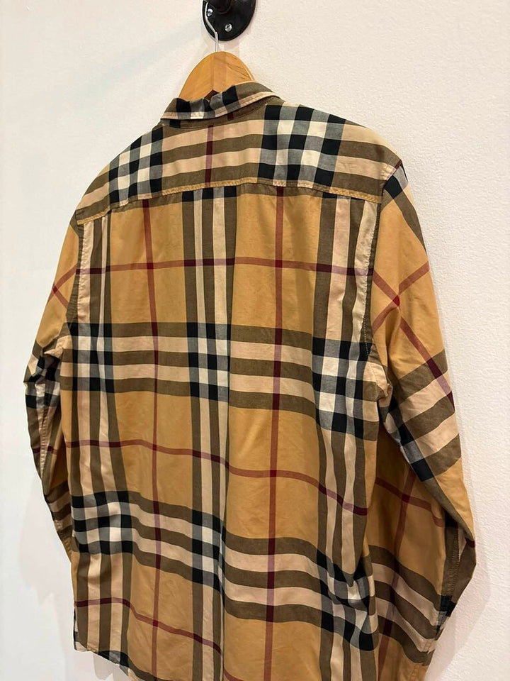 Burberry Nova Check Cotton Button Up - Size Large