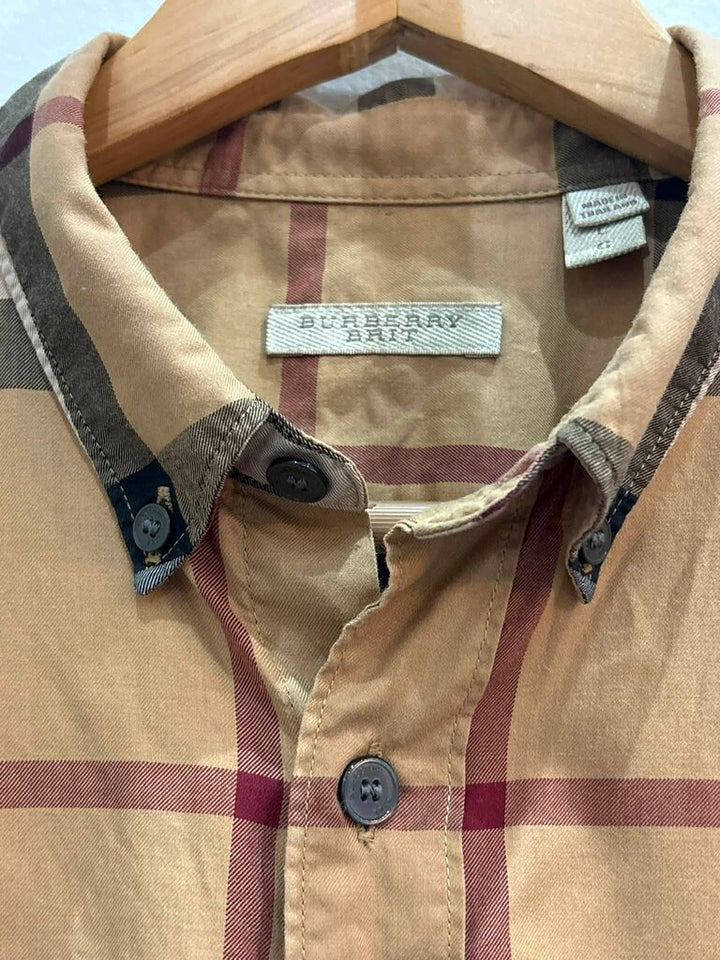 Burberry Nova Check Cotton Button Up - Size Large