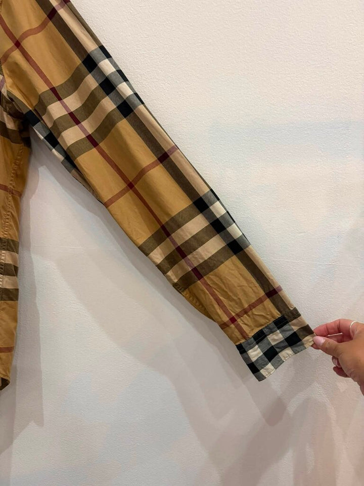 Burberry Nova Check Cotton Button Up - Size Large