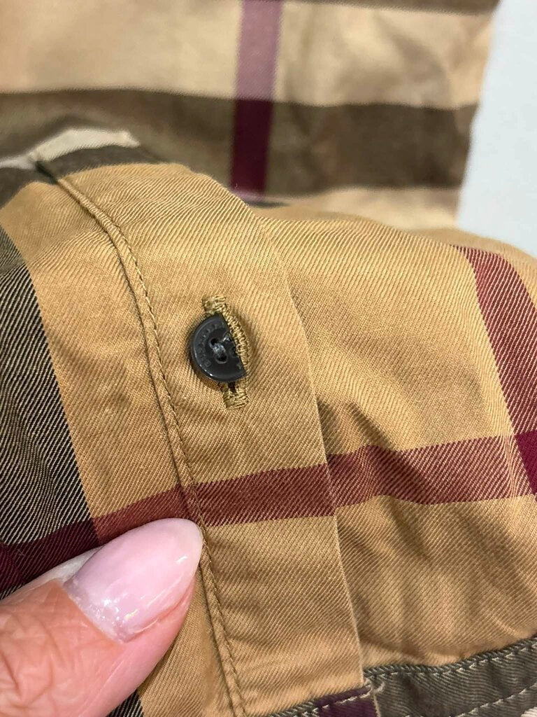 Burberry Nova Check Cotton Button Up - Size Large