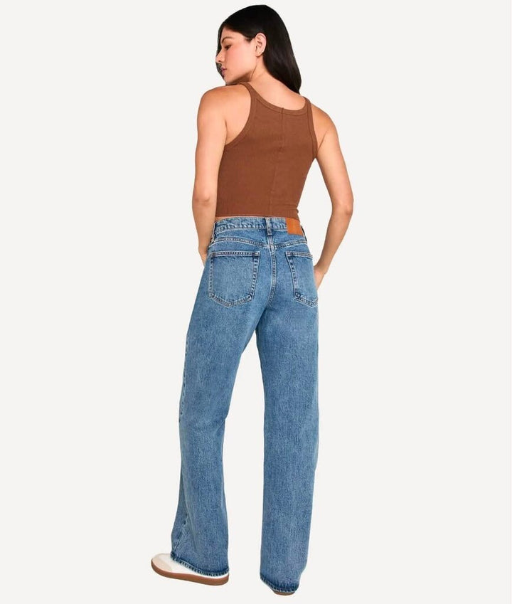 Unpublished Jolene High Waist Mom Flare Jeans In Malibu - Size 28 (Retails For $128)