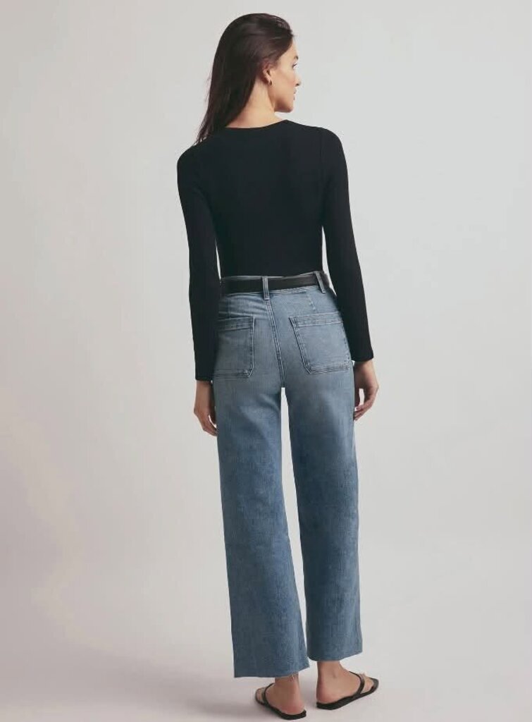 Favorite Daughter The Mischa Super High Rise Wide Leg Ankle Jeans In Monterey - Size 27 (Retails For $198)