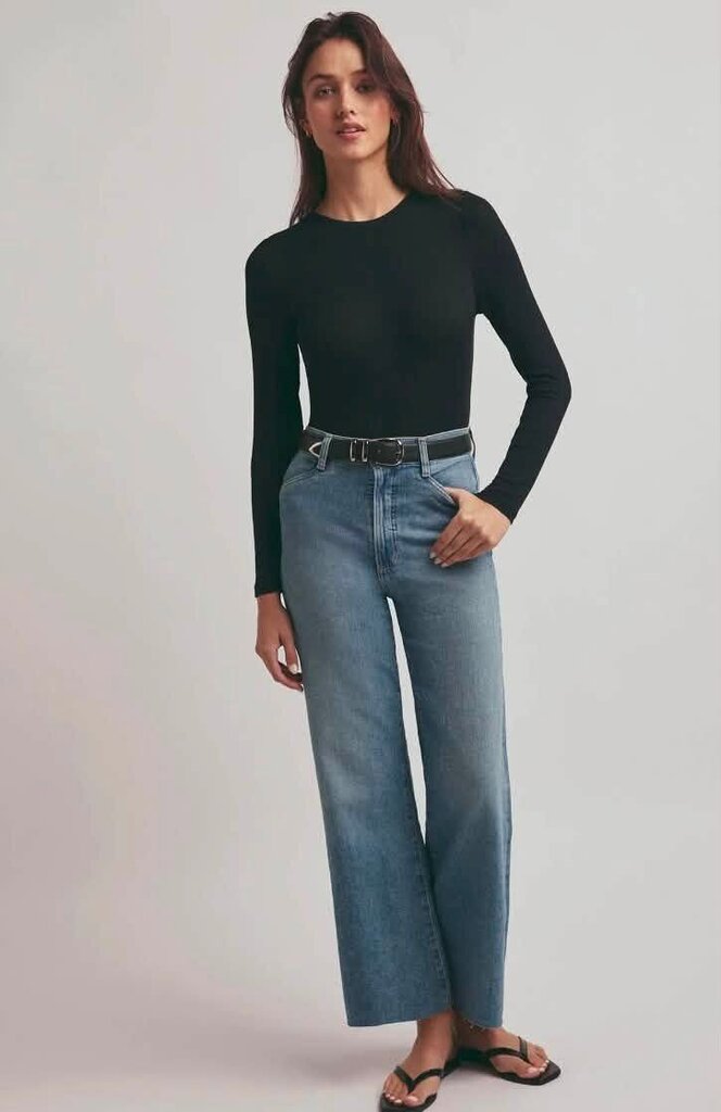Favorite Daughter The Mischa Super High Rise Wide Leg Ankle Jeans In Monterey - Size 27 (Retails For $198)