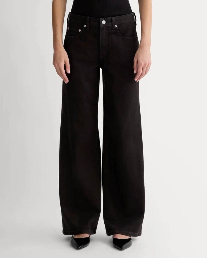 Everlane The Mid-Way Jean in Washed Black - Size 28