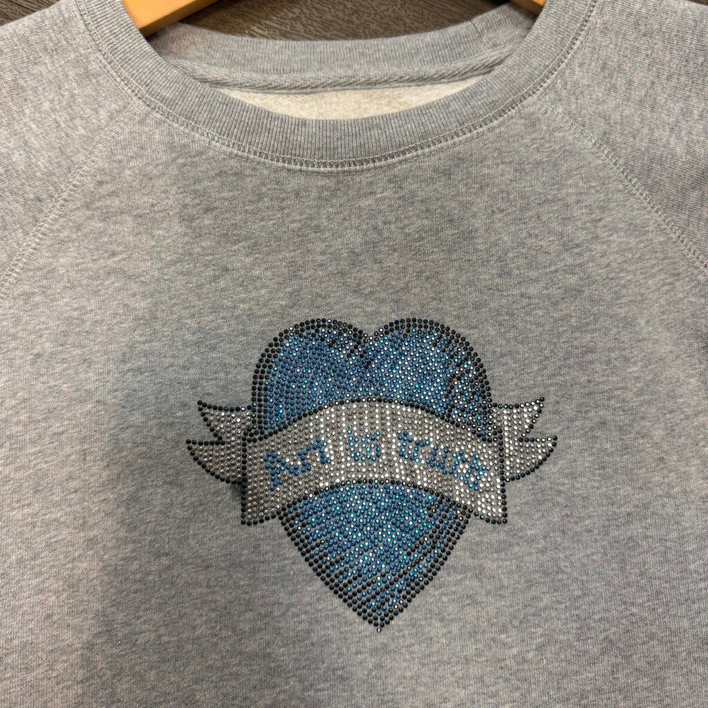 Zadig & Voltaire Upper Heart Strass Crewneck - Size Small