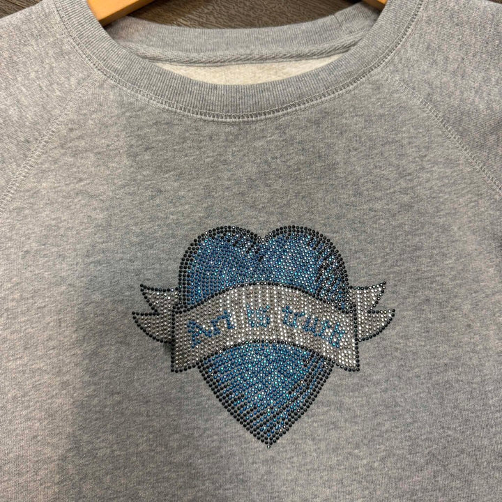 Zadig & Voltaire Upper Heart Strass Crewneck - Size Small