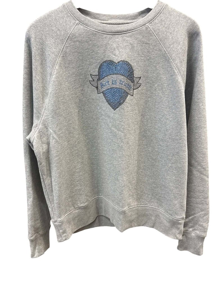 Zadig & Voltaire Upper Heart Strass Crewneck - Size Small