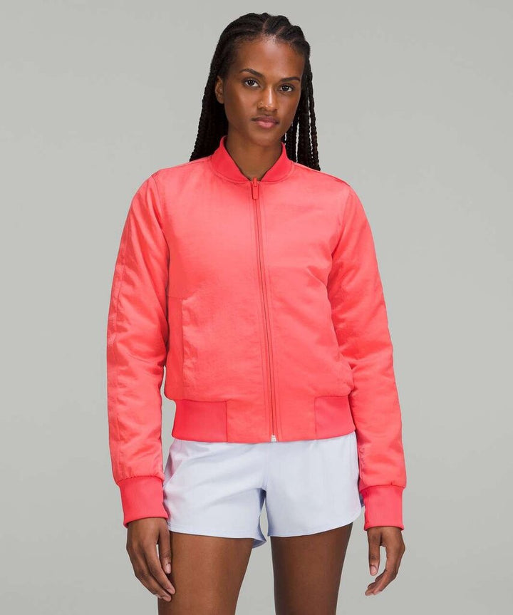 Lululemon Non-Stop Bomber Jacket In Pink - Size 12 (Retails for $148)