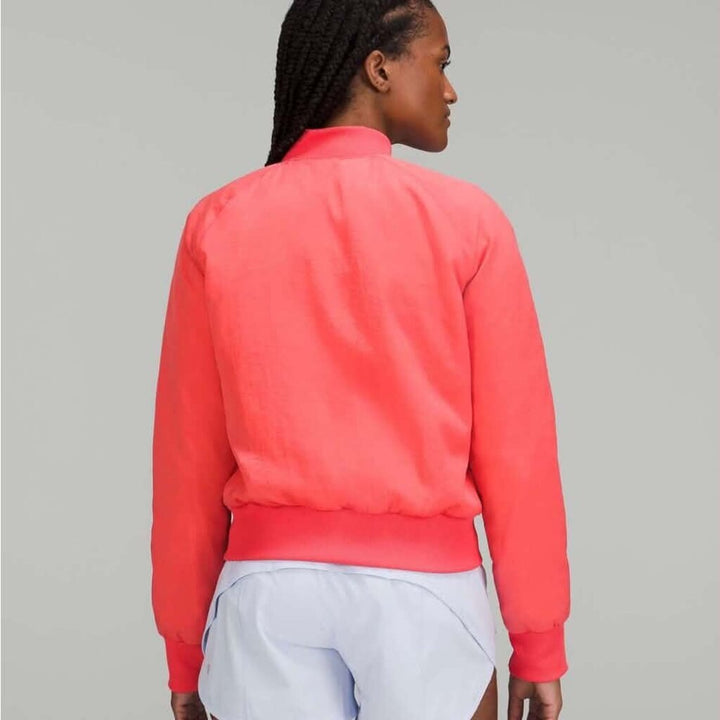 Lululemon Non-Stop Bomber Jacket In Pink - Size 12 (Retails for $148)