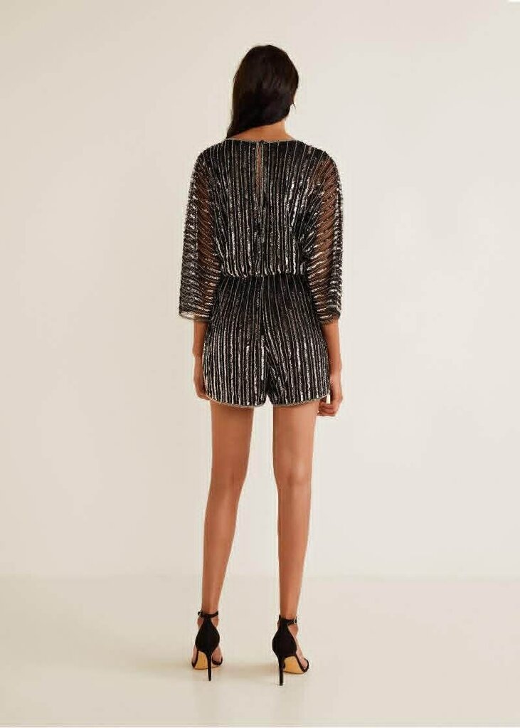Mango Sequin Wrapped Romper- Size XS