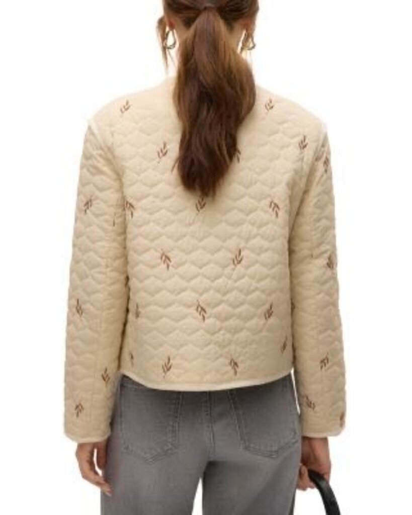 Vera Moda Quilted Jacket In Tan - Size Large