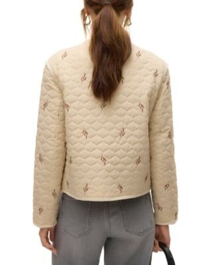 Vera Moda Quilted Jacket In Tan - Size Large