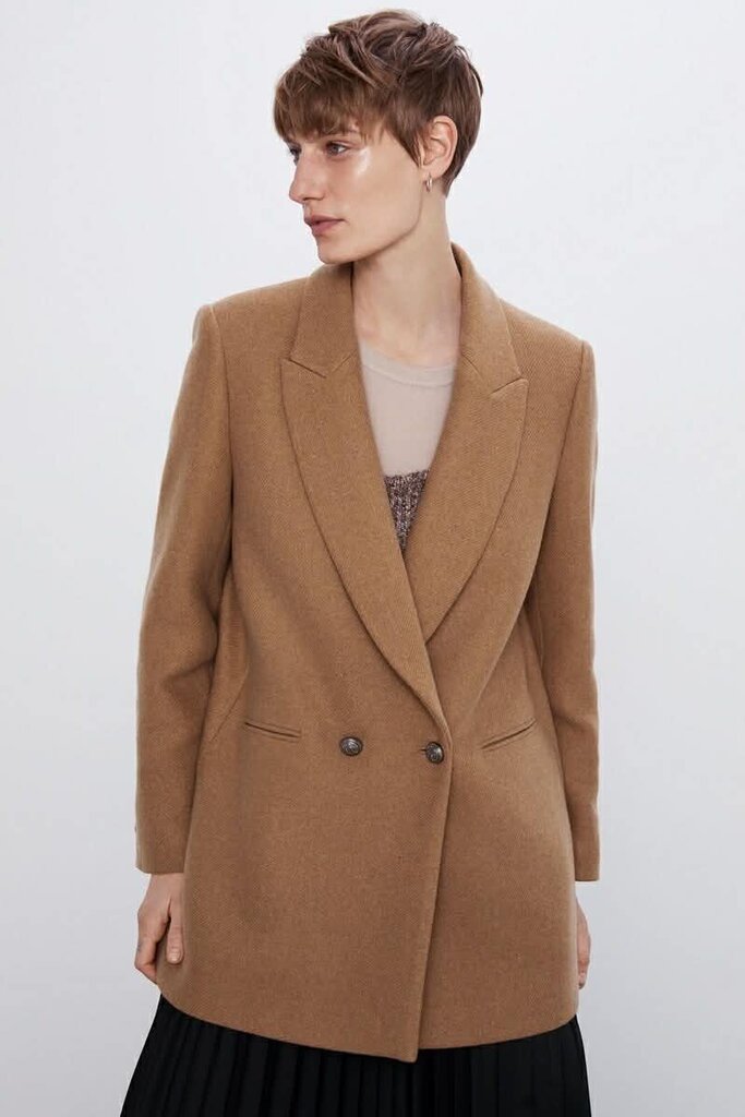 Zara Wool Double Breasted Jacket- Size XS
