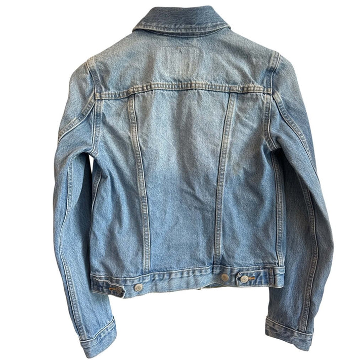 Levis Cutout Embroidered Denim Jacket - Size Small