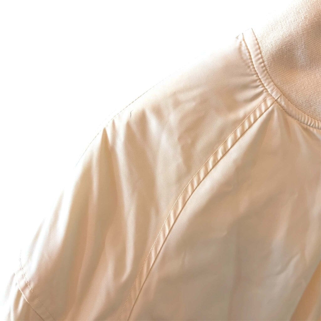 Noisy May Elisa Bomber Jacket in Pearl - Size Medium