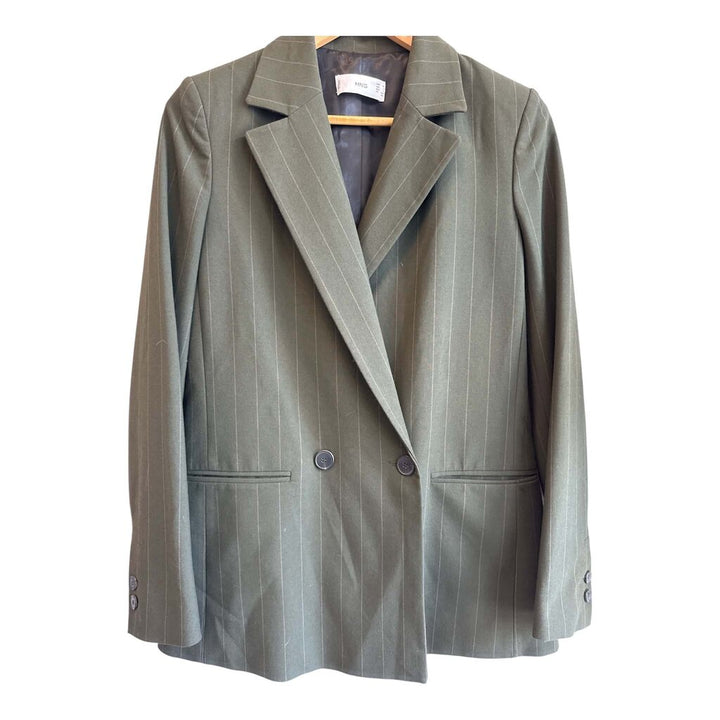 Mango Oversized Striped Blazer - Size 4