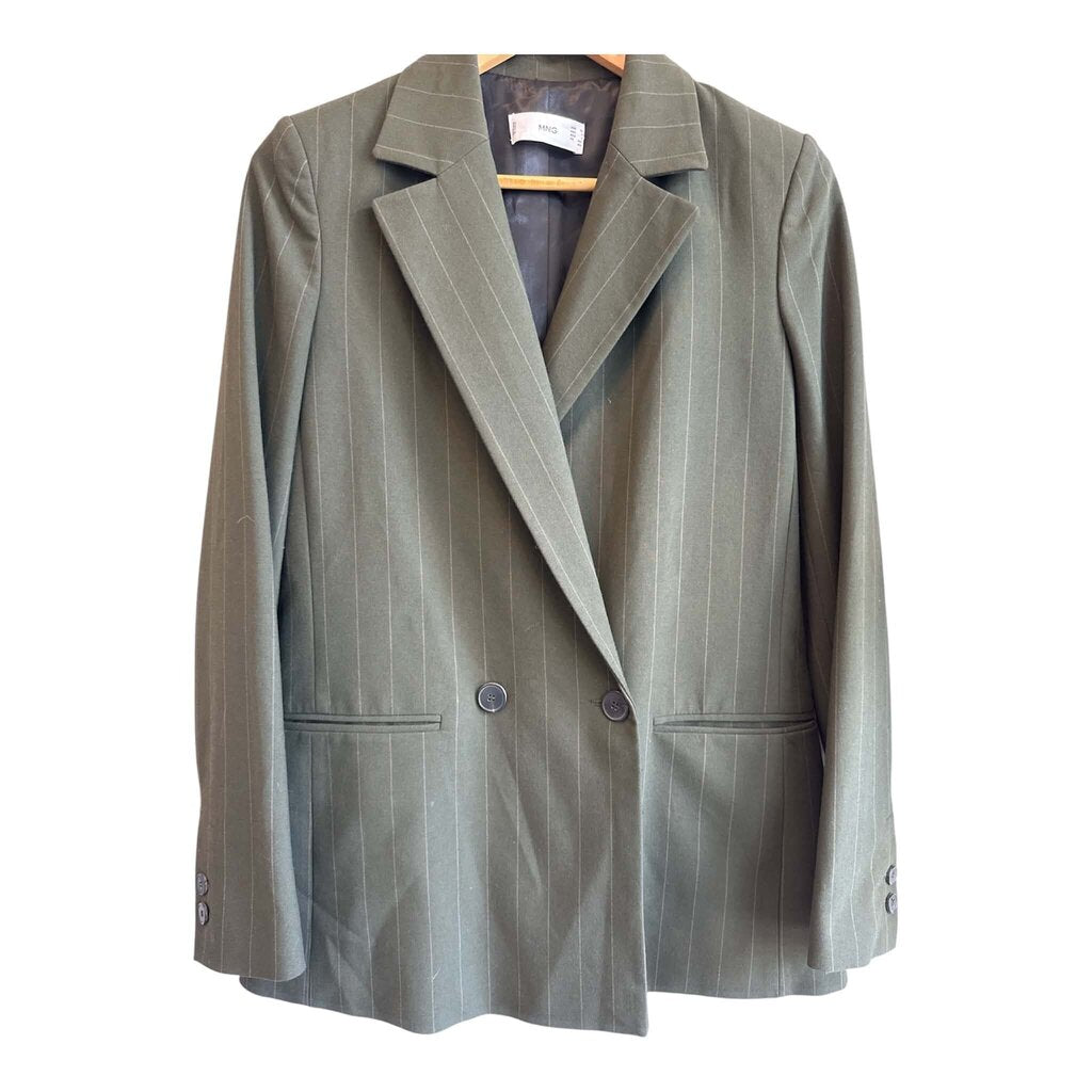 Mango Oversized Striped Blazer - Size 4