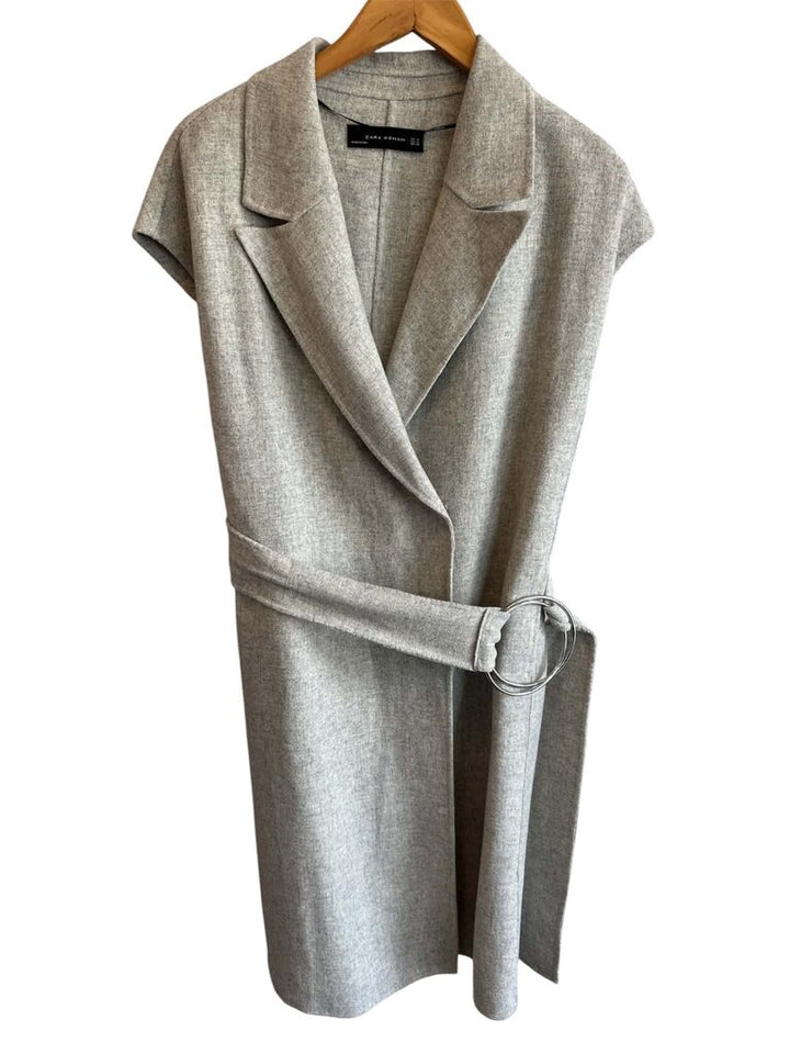 Zara Sleeveless Longline Coat Vest - Size Medium