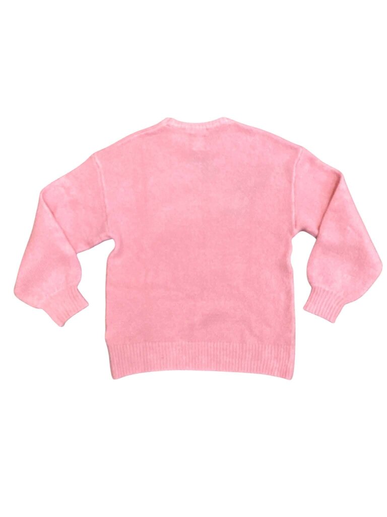 Zara Pink Knit Bird Print Sweater - Size S/M