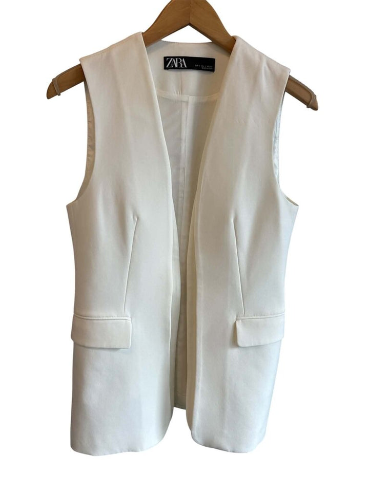 Zara Sleeveless Tailored Vest - Size Small