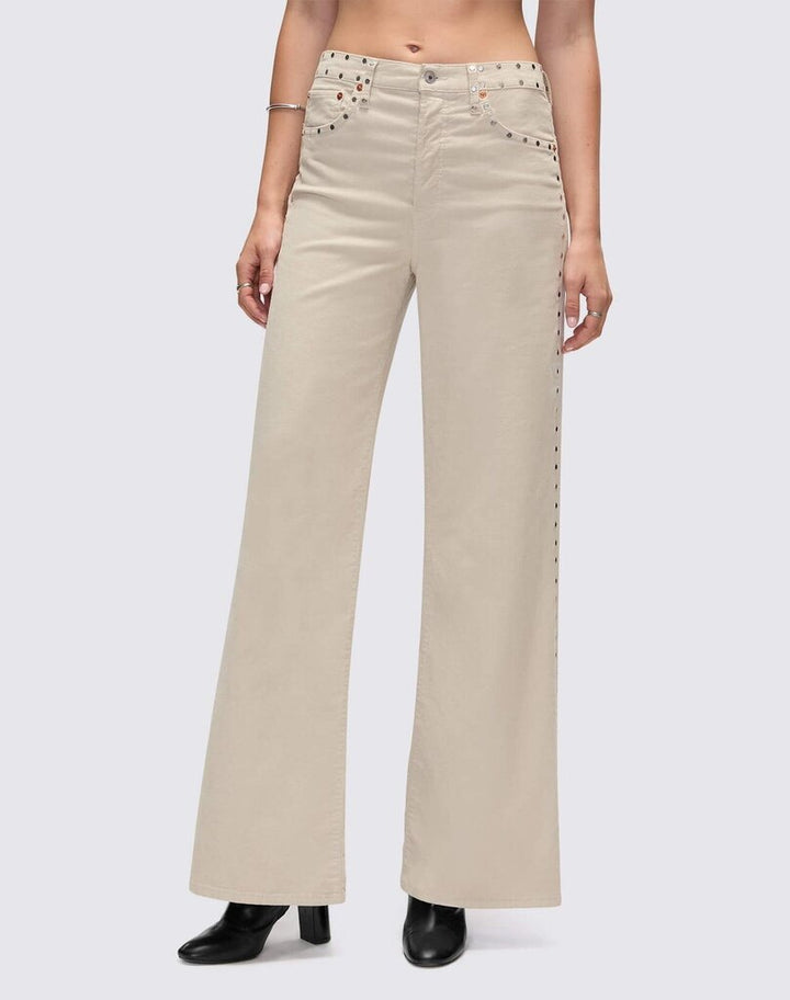 Re Done Comfort Stretch Corduroy High Rise Wide Leg - Size 26 (Retails for $295)