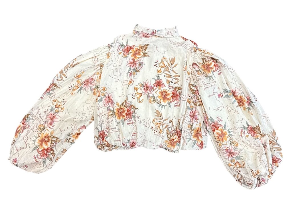 Calypso St. Barth Bubble Hem Puff Sleeve Top NWT - Size XL