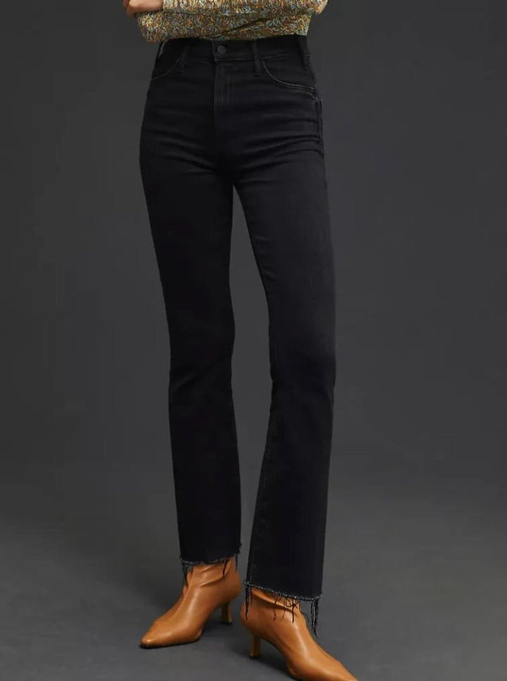 Mother The Hustler High Waist Fray Hem Ankle Bootcut Jeans - Size 27 (Retails for $238)