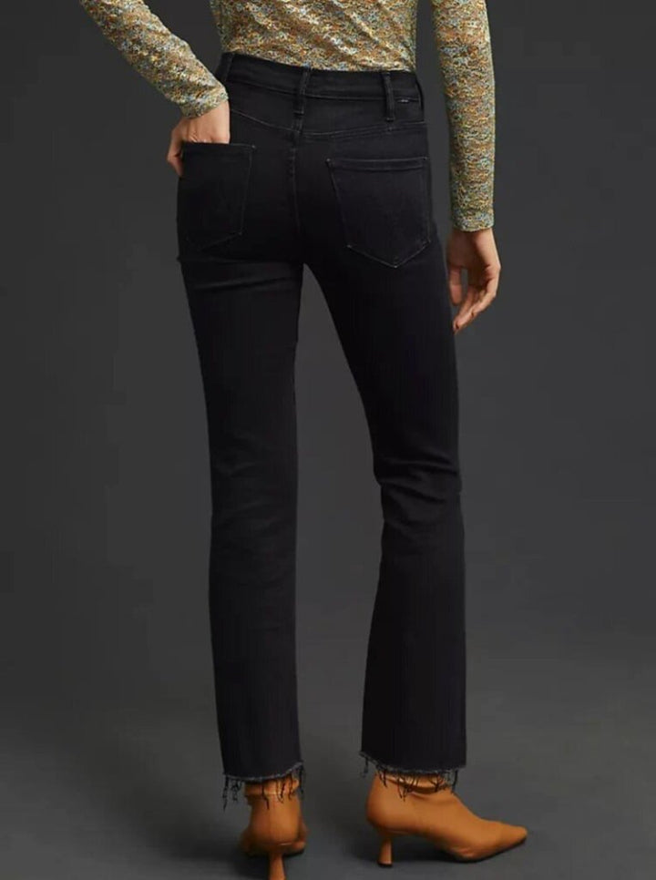 Mother The Hustler High Waist Fray Hem Ankle Bootcut Jeans - Size 27 (Retails for $238)