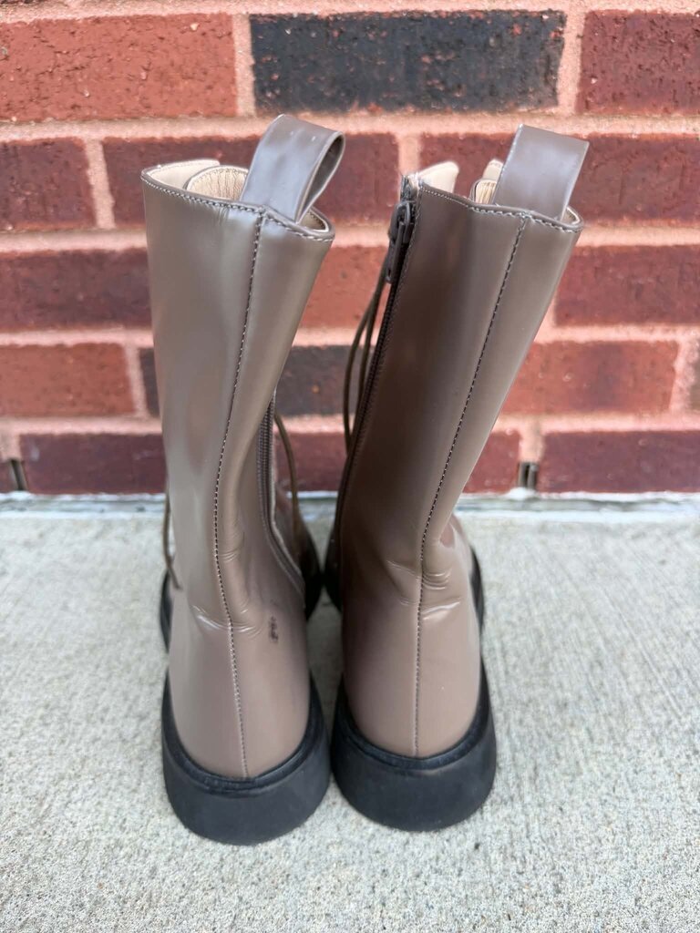 Plicro Lace-Up Stompy Boots- Size 38