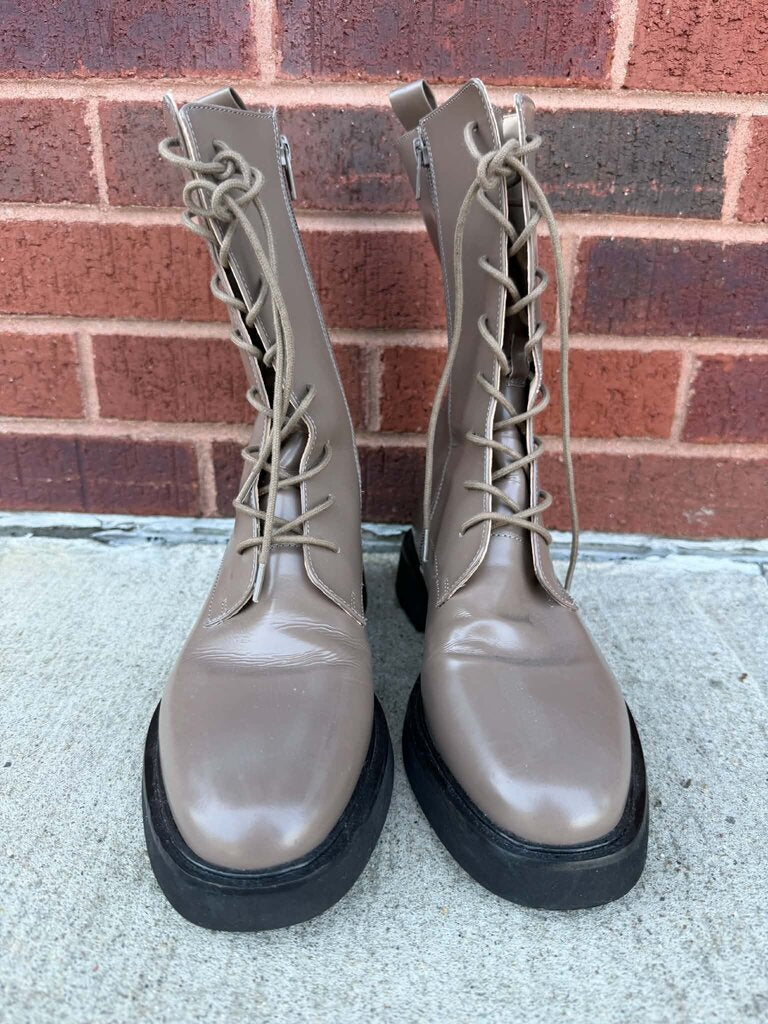 Plicro Lace-Up Stompy Boots- Size 38