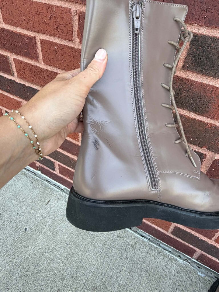 Plicro Lace-Up Stompy Boots- Size 38