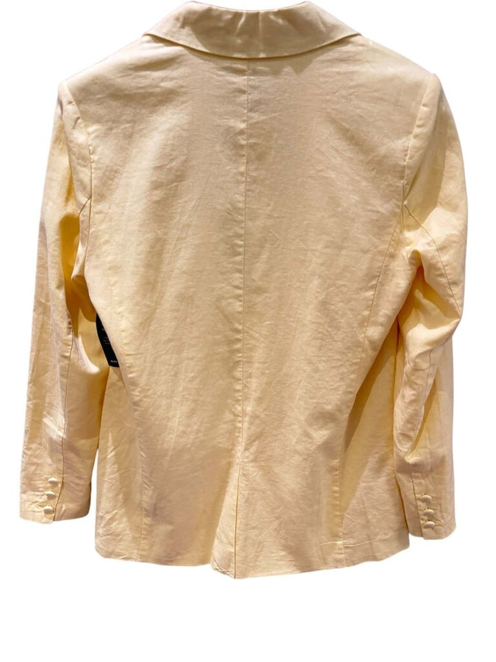 NA-KD NWT Linen Blend Blazer in Yellow- Size 34