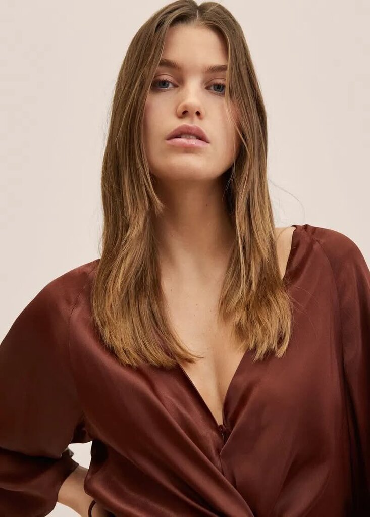 Mango Satin Belt Jumpsuit - Size Medium