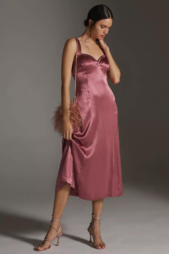 Anthropologie Cross-Back Midi Dress - Size 4